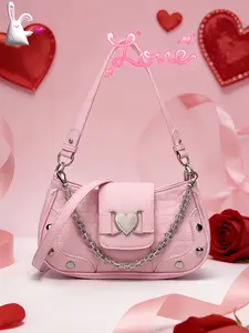 Valentine's Day Heart Sweet Cool Beauty Chain Bag, 2026 New Versatile High-End Shoulder Crossbody Bag, All Seasons Fashion Accessory