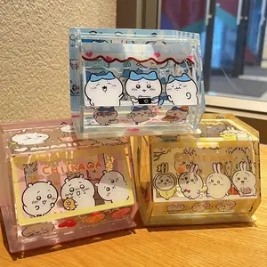 Children's Gift Chiikawa Hachiware Usagi Cute Candy Box Flip Desktop Storage Box Dustproof Ornament