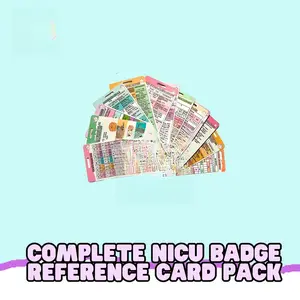 NICU Badge Reference Card Pack: Bundle of 13 Wearable Reference Cards for Neonatal Intensive Care Nurses, NNPs, Physician Associates, and Nursery RNs