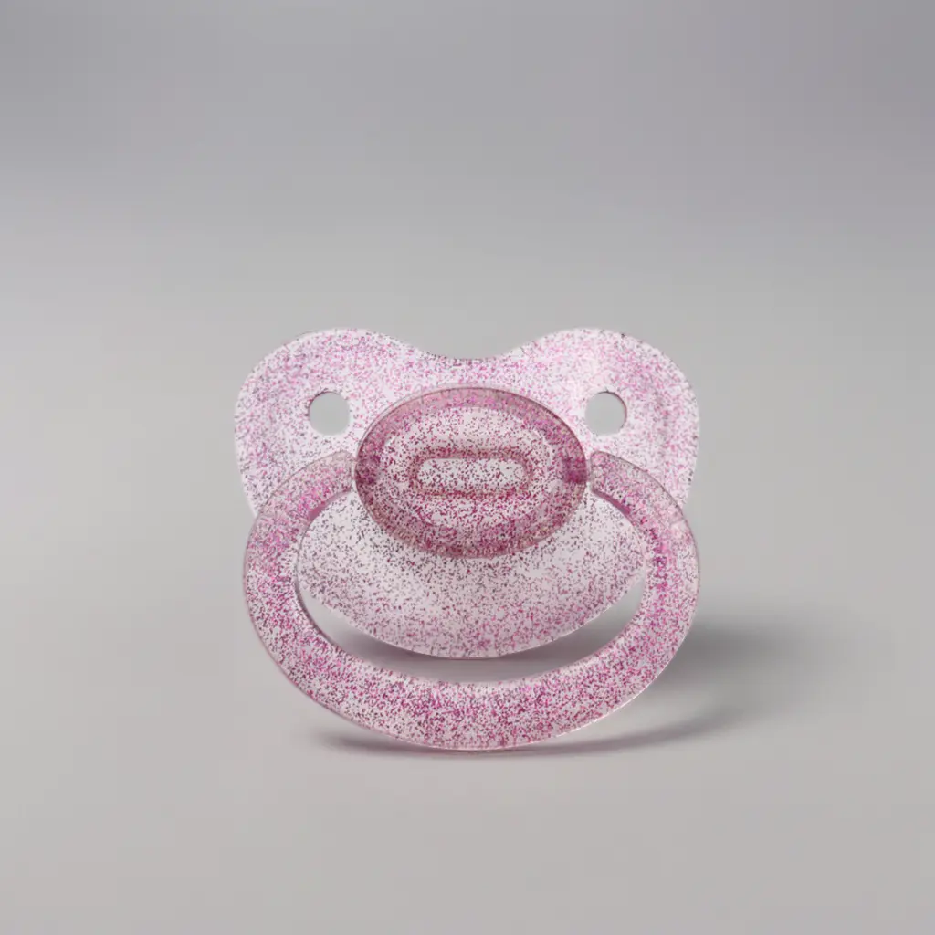 Glitter Therapy Adult Pacifier for Stress Relief - Stylish Pink Glitter Design - Simple & Effective for Adults