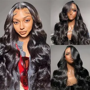 BEEOS Ultra Fitted 13x6 Frontal Wig SKINLIKE Real HD Lace Wigs Real Human Hair Wig Body Wave Straight Water Wave 250% Density 22 Inch Natural Color HD Lace Frontal Wig Pre Plucked Hairline Pre Bleached Knots Wig for Woman