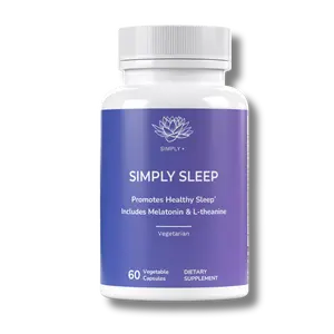 SimplyPlus Simply Sleep| Melatonin| L-Theanine |Lemon-Balm| Non-GMO| Gluten Free|Supports healthy sleep quality