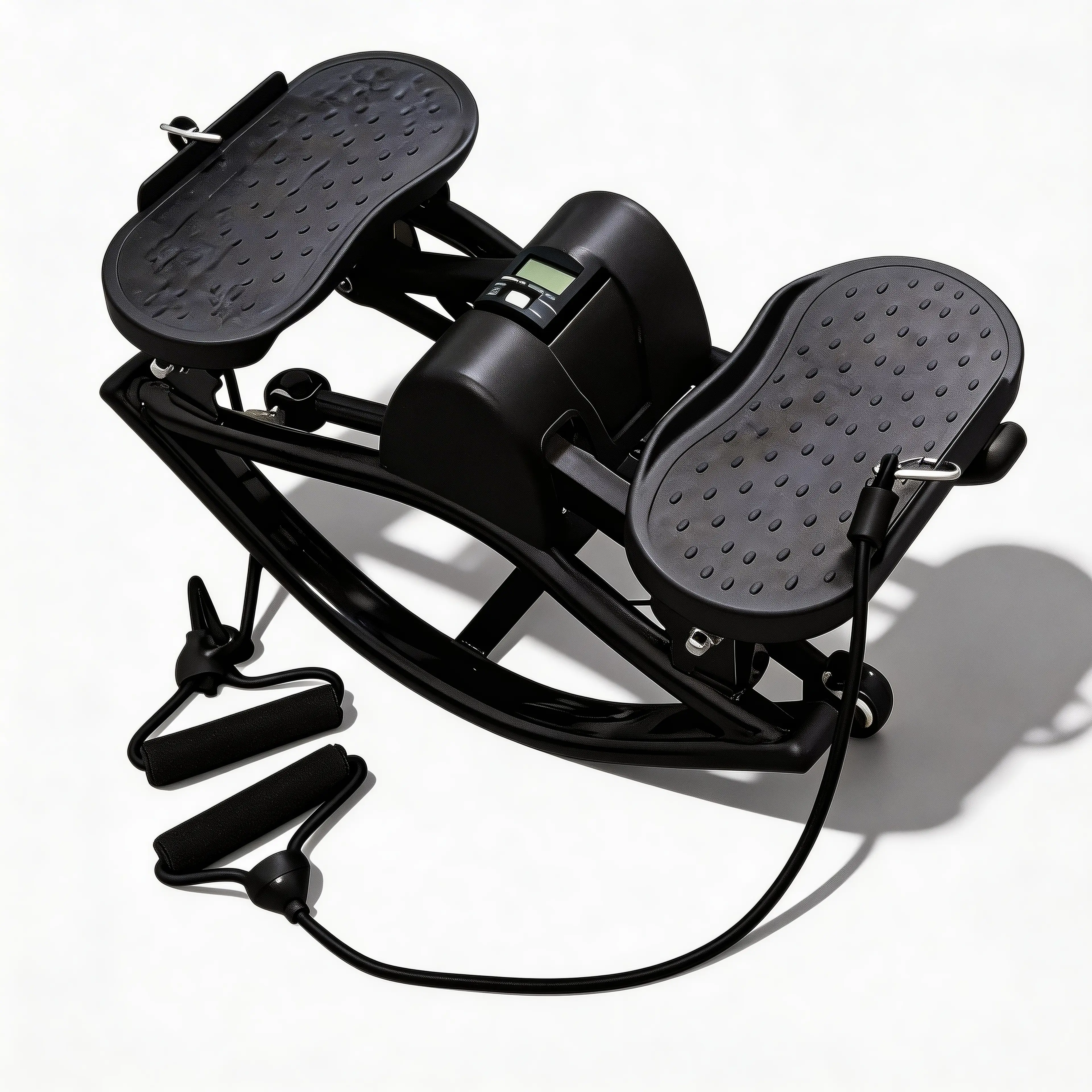 Mini Stepper for Home Workout, Ultra-Quiet Hydraulic Step Machine, Low-Impact Portable Elliptical Trainer with LED Display & Non-Slip Pedals, Ideal for Small Spaces