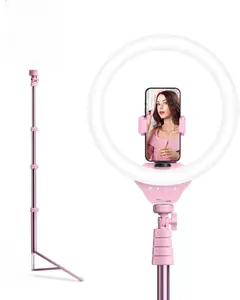 UBeesize 12'' Selfie Ring Light with 62'' Tripod Stand for Video Recording Live Streaming YouTube Instagram TIK Tok Compatible with Phones Cameras and Webcams Pink