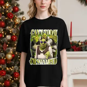 Can't Today I'm Swamped Shirt, Shrek Funny Trending Shirt _Trending Tee, Shrek Face Meme Shirt Classic Cotton