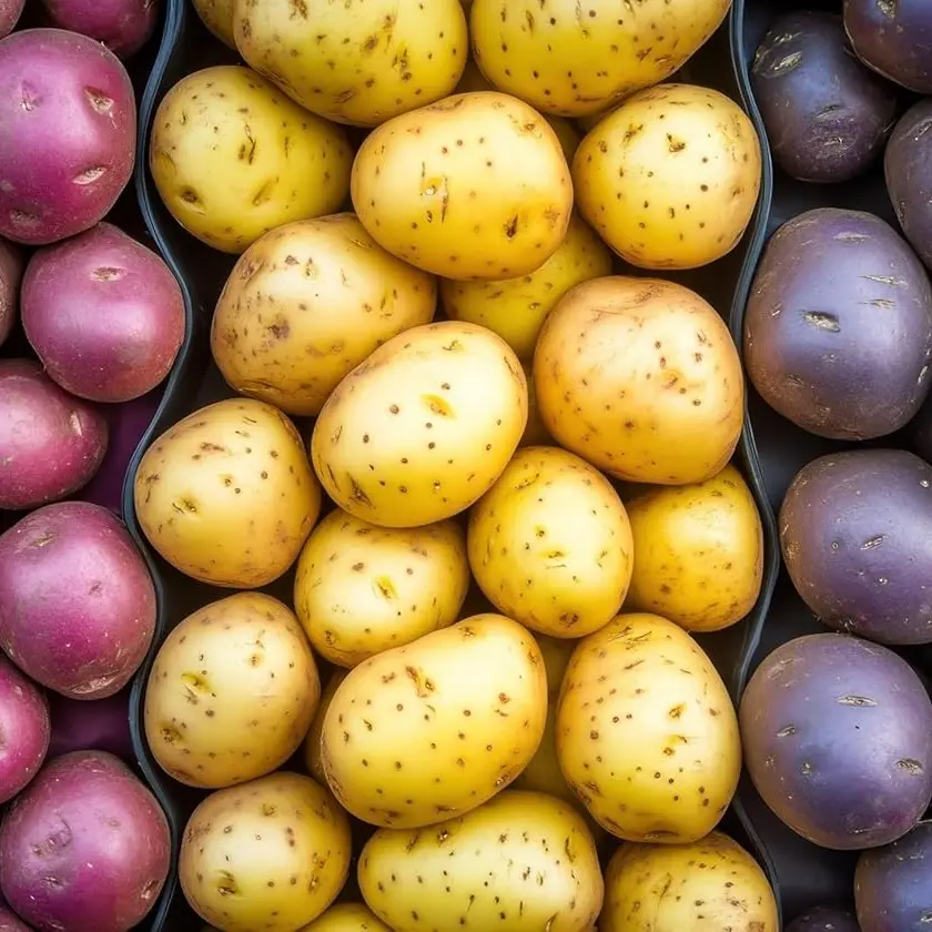 6lbs Seed Potatoes Grow Pack - 3 Types, Russet, Red Pontiac, Purple Majesty - Pick the Weight You Want- Get All 3 Types (6 Pounds - 2 Pounds of Each Type) Easy to Grow, Great Flavor