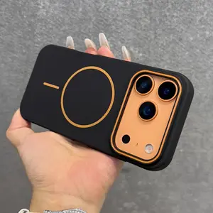 Phone Case: Luxury Color Blocking Matte Magnetic Wireless Charging Case Compatible with iPhone 17 Pro Max 17 Air Compatible with iPhone 16 15 14 13 12 11 Pro Max Plus Cases for Men Women Soft Shockproof Cover