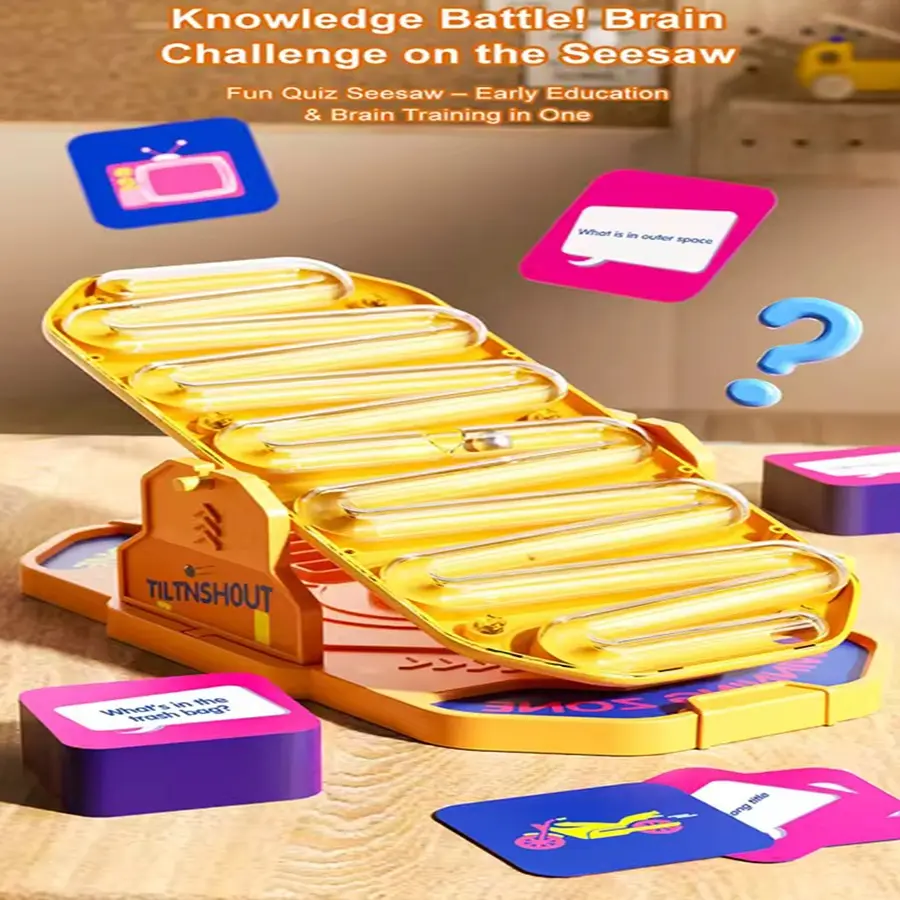Tilt N Shout Quick Family Board Game Set, Fast-Paced Fun for Adults and Kids, Ideal for Home Gatherings, Engaging Party Game, Board Games Night, Tabletop Games
