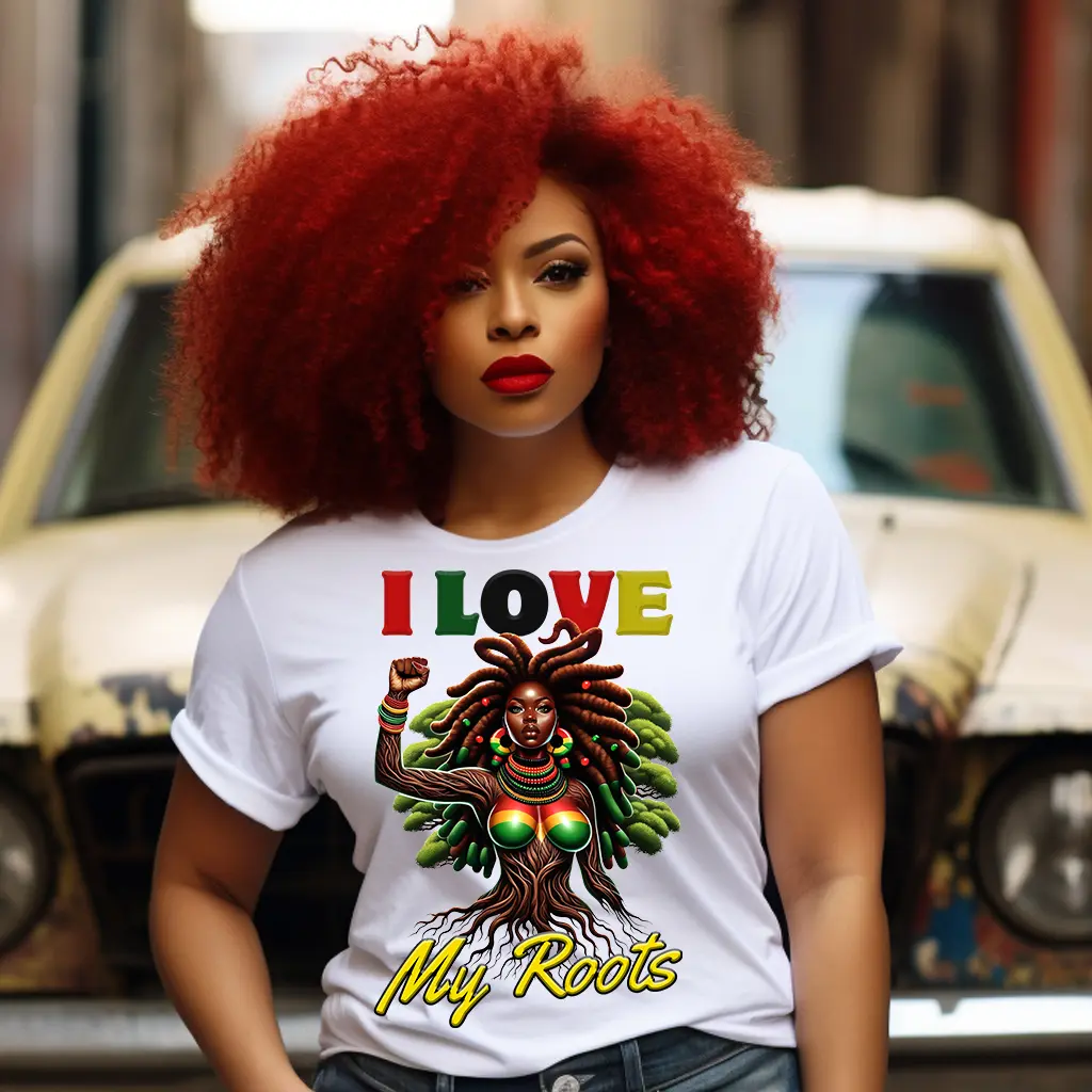 4-Pack, 6-Pack or 8-Pack DTF Heat Transfer Gang Sheet I Love My Roots Ready to Press for DIY T-Shirt Printing