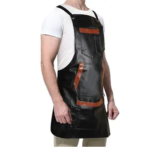 Forgica Men Women Barber Apron With Pockets Waterproof Kitchen Chef Apron