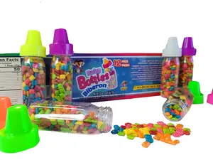 MDM BABTY BOTTLES BIBERON MINI BUBBLE GUM FILLED BOTTLES 12CT 6.35OZ Fun Party Favors for Kids Colorful Candy Party Supplies