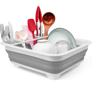 Collapsible Dish Drying Rack Portable Dish Drainers for Kitchen Counter,Kitchen Sink Organizer RV Accessories Camper Kitchen Organization and Storage Space Saver Dish Rack Over Sink Drying Rack