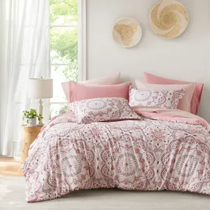 Regency Heights Boho Mandala 9 Piece Bed in a Bag Comforter Set Machine Washable Full Queen Size Cozy Stylish Bedroom Decor