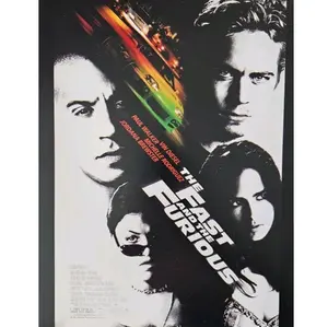 The Fast & The Furious Autographed Movie Poster Print Signed by Chad Lindberg Jesse 8x10 High-Quality Cast Features Official COA Sticker Ready for Framing