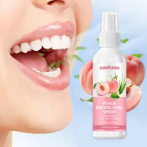 Peach breath freshener, mouthwash, oral care spray, freshens breath, oral care, Oral Care Product, suitable for use after meals, in hotels, and on dates.