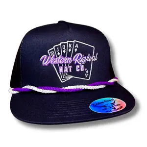 Purple Poker Black SnapBack Hat