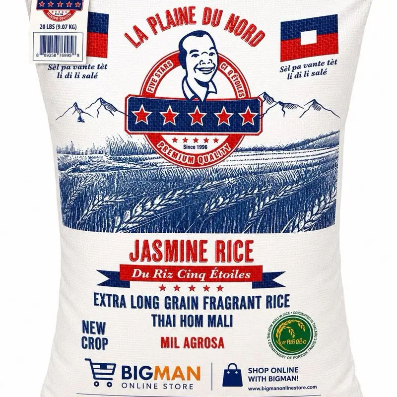 La Plaine du Nord Thai Hom Mali Jasmine Rice, Staple Grain, Nutritious Carb Source