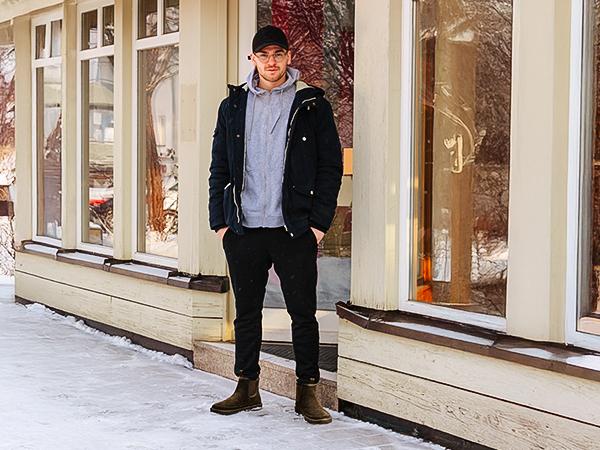 Bruno Marc Men's Suede Snow Boots