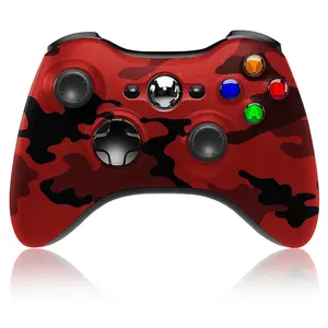 Controller for  360, 2.4GHZ  Joystick Controller Gamepad for  360 & Slim Console and PC Windows 7/8/10,No Audio Jack,Camo Red