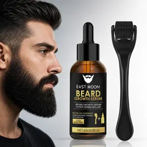 Buy 1 get 1 free  East Moon Beard Growth Kit - Beard Growth Serum&Derma Roller, 60ml Nutritional Oil for Thicker Shiny Beards, Fuller Beard Growth, Fills Patchy Spots Fast, Daily Beard Care Tools, Men's Grooming Gifts, Father's Day Gifts Cosmetics Set