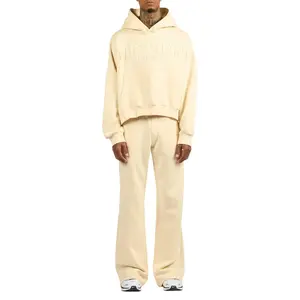 Alpha Beige Hoodie/Baggy Track Pant Set
