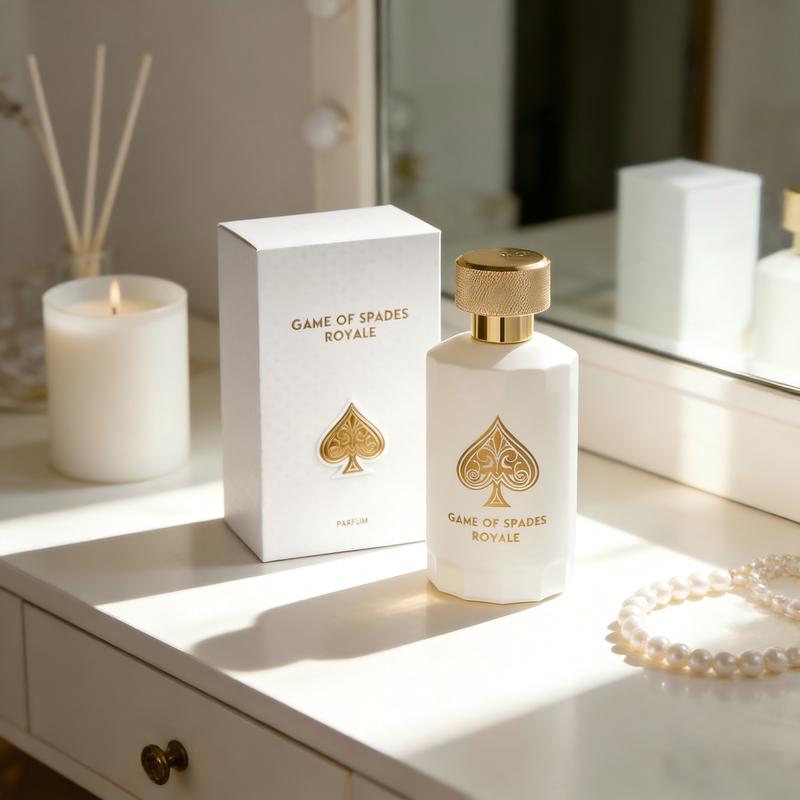 Jo Milano Game of Spades Royale Parfum Spray | 3.4 oz (100ml) | Oud Wood, Amber, Musk, Floral, Caramel Scent | Long Lasting Fragrance for Men and Women (Unisex)