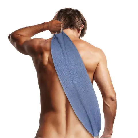EvridWear Nylon Fabric Back Scrubber with Handles - 2-Sided for Deep Shower Cleansing & Skin Massage - Foldable, Hanging, Fragrance Free, Unisex Normal One Size Bath Personal Accessory for Shoulders, Lower Back