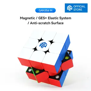 【Official Store】GAN 356 M 3x3 Magnetic Speed Cube Stickerless  CubeFidget Toy for Kids & Adults No Extra GES