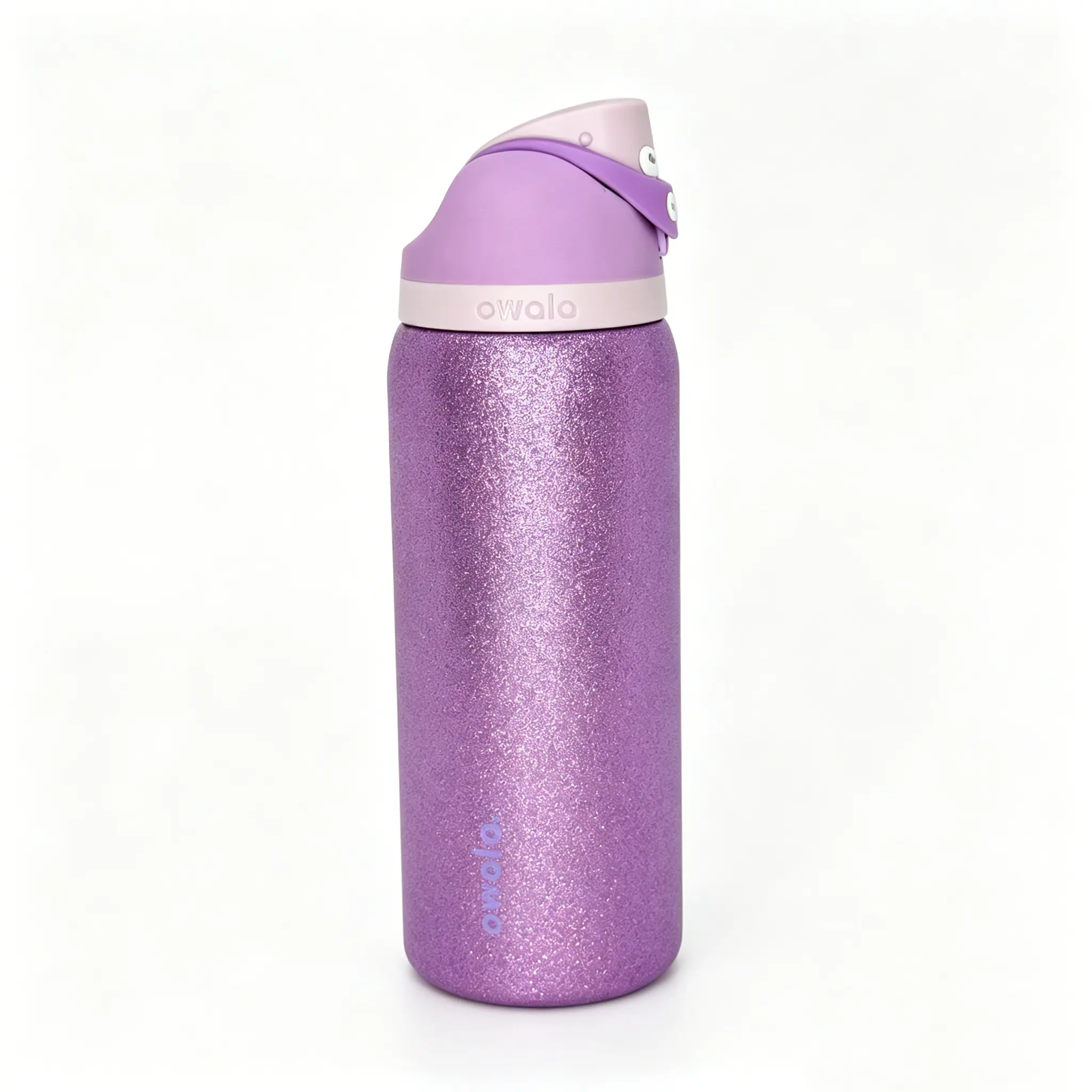 Owala 32oz Shimmery Glitter Purple Insulated Water Bottle with Flip-Sip Lock Lid, Stainless Steel Travel Tumbler, Leakproof BPA-Free Girly Hydration Cup for School, Gym Kitchenware Drinkware Vacuum Flask