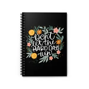Floral Motivation Spiral Notebook - Inspirational Journal, Gift for Students, Gratitude Notebook, Self-Care Journal, Writing Diary