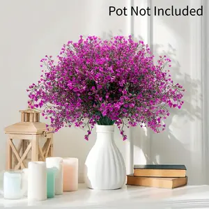 12 Pcs Outdoor Artificial Golden Bell Willow Flowers, Lifelike Artificial Flower, Garden Decorative Flower, UV Resistant Fake Bushes Plastic Faux Plants, Artificial Potted Plant for Garden Edging, Window Sills & Outdoor Decor