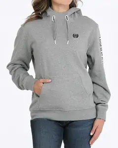 Cinch Women's Grey Logo Hoodie