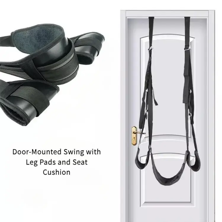 Yoga Swing, Door-Mounted Swing with Seat Cushion, PU Leather, Alternative Yoga Fixation Belt, Suitable for Outdoor, Hotel, Perfect Valentine's Day Gift Yoga Chair Workout Bands