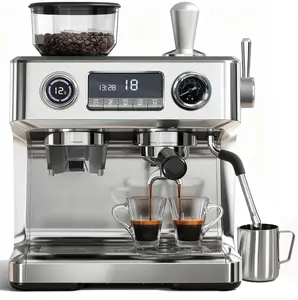 Kismile 20-Bar Espresso Machine with Built-In Grinder