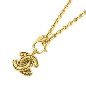 Pre-owned CHANEL Stainless Small Leather Goods Necklace