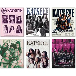 TUOCYERD Katseye Merch Poster Set of 6 Katseye Birthday Decorations for Room Aesthetic Music Wall Art for Teens Room Decor Gifts (8x10 Inch Unframed)