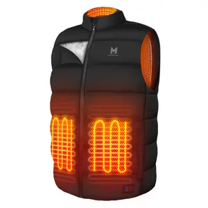 Down Heated Vest with 90% Down, 650 Fill Electric Heated Down Vest for Men Women 6 Heating Zone 3 Temperature Heating Vest
