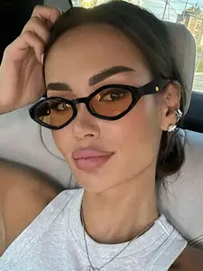 Women's Fashionable Plain Color Sunglasses, Trendy Casual Full Rim Sunglasses for Everyday Use, Fashion Accessories for Outdoor Activities, High Quality Sunglasses