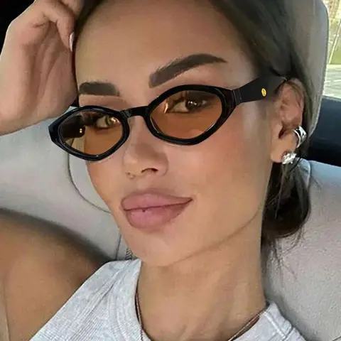 Women's Fashionable Plain Color Sunglasses, Trendy Casual Full Rim Sunglasses for Everyday Use, Fashion Accessories for Outdoor Activities, High Quality Sunglasses, Fashionable Frames Sunglasses