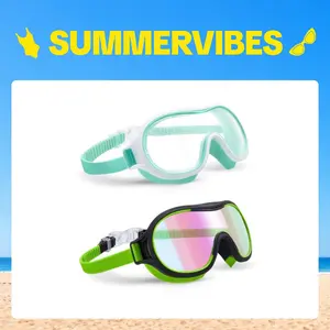 Aegend Kids Swimming Goggles 2-Pack, Goggles for Swimming with Anti-Fog, No-Leak, UV Protection, Wide View & Adjustable Buckle