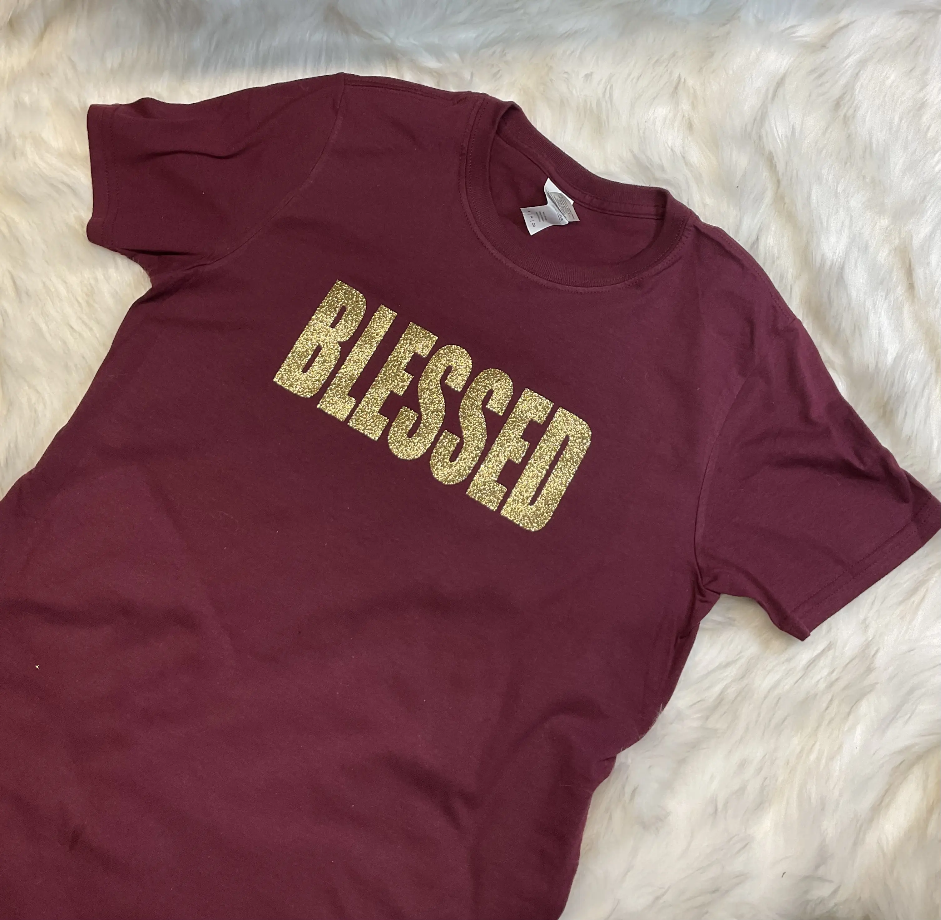 Custom T-Shirt in Glitter Text, Personalized Shirt