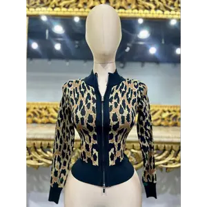 CUTE LEOPARD PRINT SWEATER cute sweaters Long Sleeve Casual