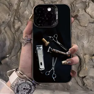 Phone Case - Vintage Barber Tool Set Design Trendy And Fresh Stylish Anti-Drop Phone Case for Iphone 17/16/15/14/13/12/11/8/7/Xs/Pro Max/Plus/Pro/Se/Xr/E/Xs Max/Mini (Valentine'S Day Gift, Birthday Gift, Surprise Gift for Friends, Family