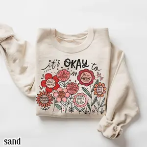 Special Education Teacher Sweatshirt – Floral Positivity Crewneck, Mental Health & Diversity Motivational Sweater, Cute Educator Gift