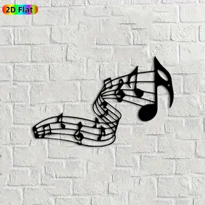 1pc Musical Note Metal Wall Art, Dynamic Musical Note Statue Mural, Ideal Gift for New Year, Christmas, Music Decor Enthusiasts,  Perfect for Living Room Wall & Garden Fence Wall, Artistic Music-Inspired Decor