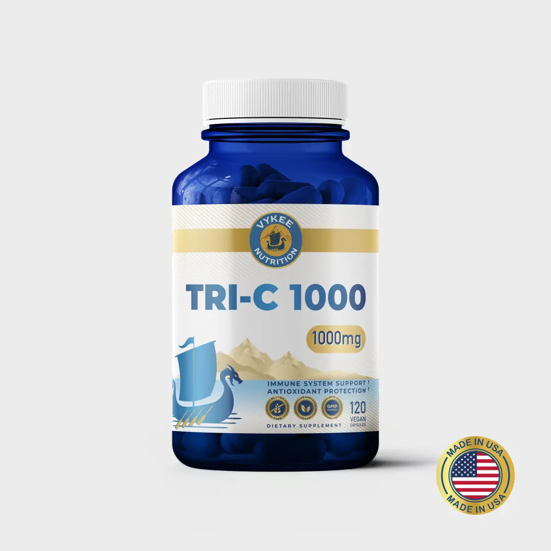 Vykee Tri-C 1000 – Triple-Source Vitamin C Complex | Immune Support & Antioxidant Defense | Skin, Collagen & Recovery Formula
