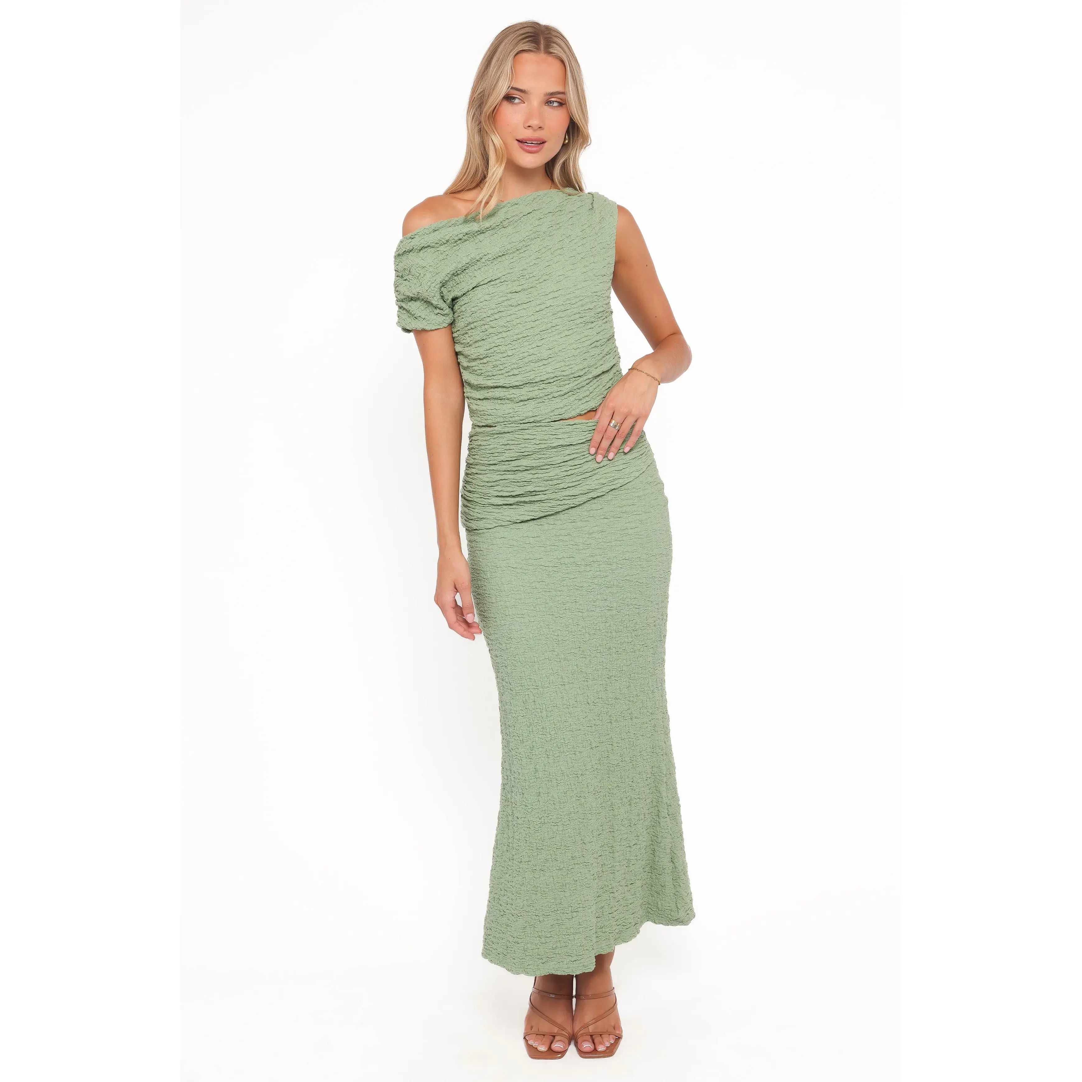 Vesper Maxi Skirt Set - Sage