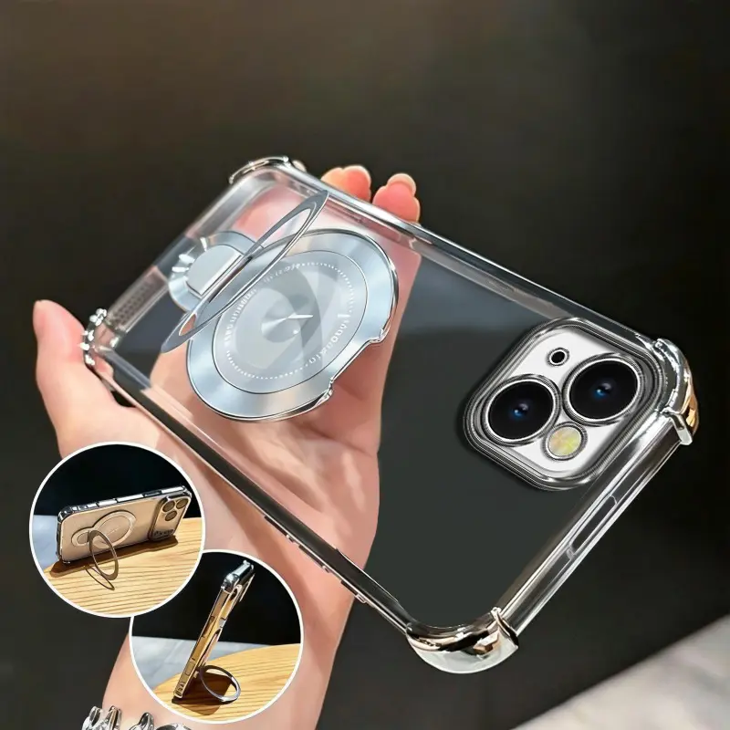 Suitable for [iPhone 15 Plus] high-end MagSafe phone case🥰Combines magnetic attachment and a stand—minimalist, sophisticated, and practical.YM99