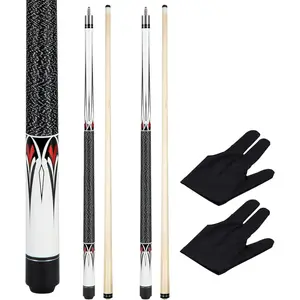 Pool Cue Stick - 58 inch Maple Billiard Pool Stick, 19/20/21 oz 1/2 Maple Pool Cue Stick Kit, 2- Billiard Pool Cue Stick