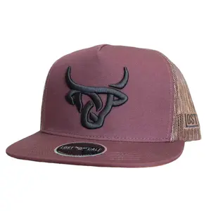 Lost Calf Unisex Ruger Flat Maroon Mesh Back Snapback Hats